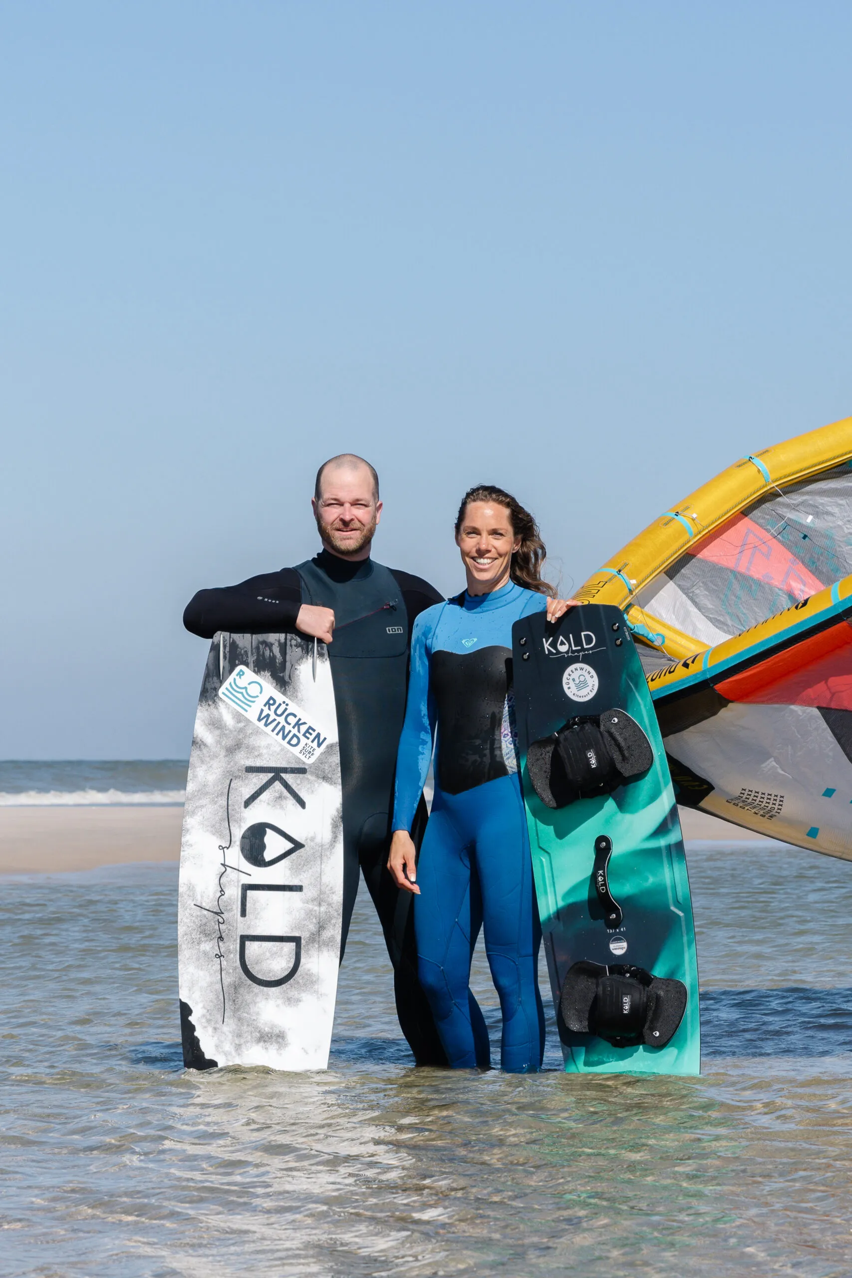 Rückenwind-Crew am Strand